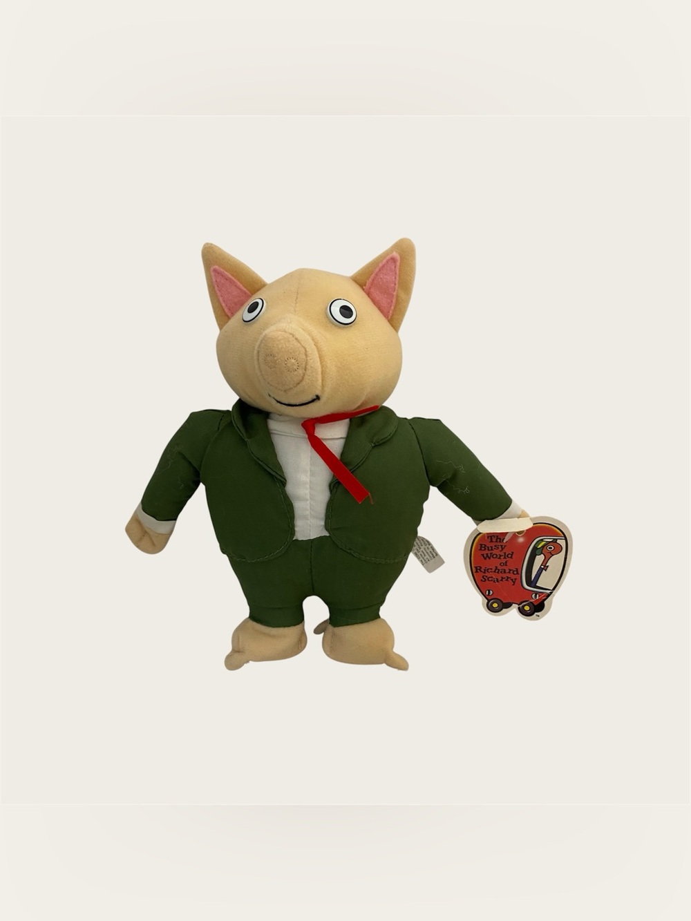 Richard Scarry Vintage 1992 Mr. Frumble Pig Plush Stuffed Animal Busytown 7in